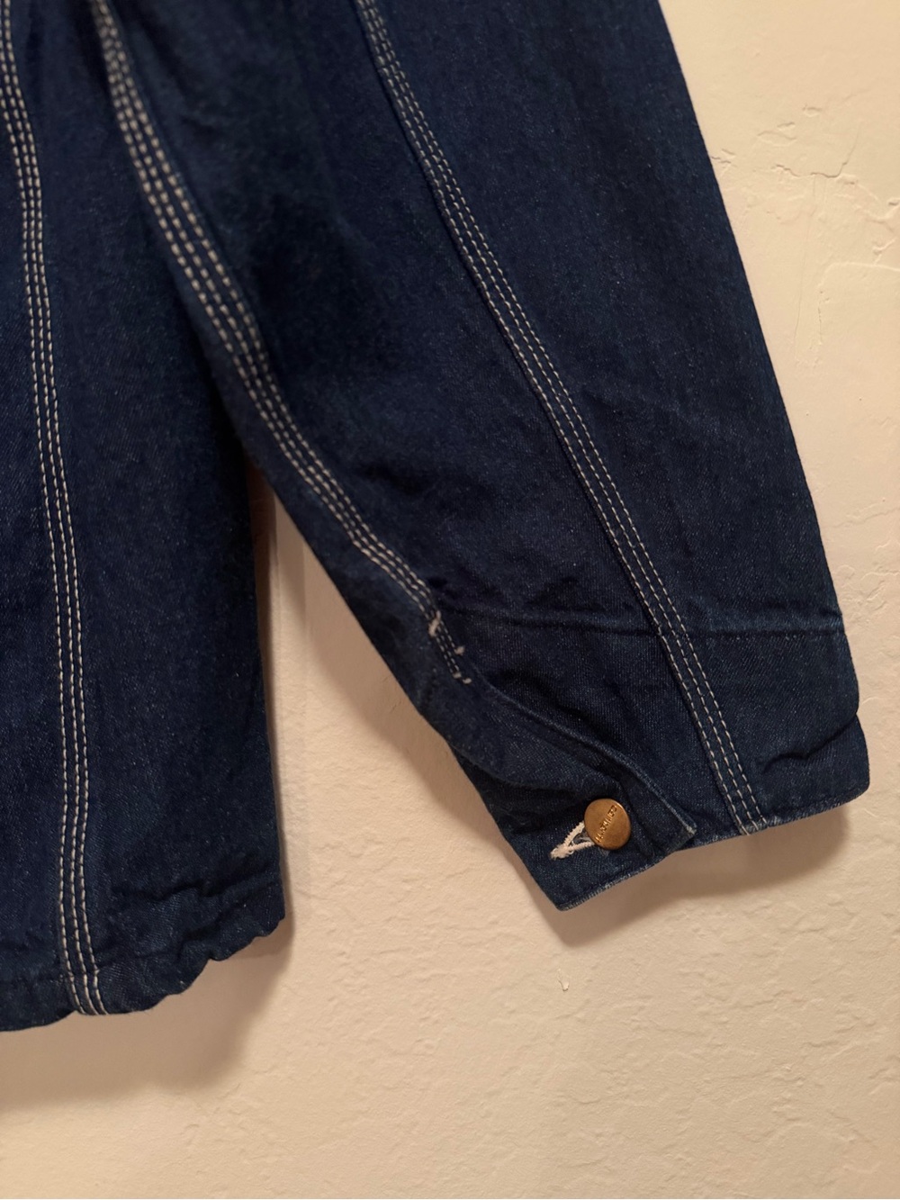 Vintage Carhartt Mint Condition 8C Unlined Indigo Denim Chore Coat Size 40 - Picture 8 of 8